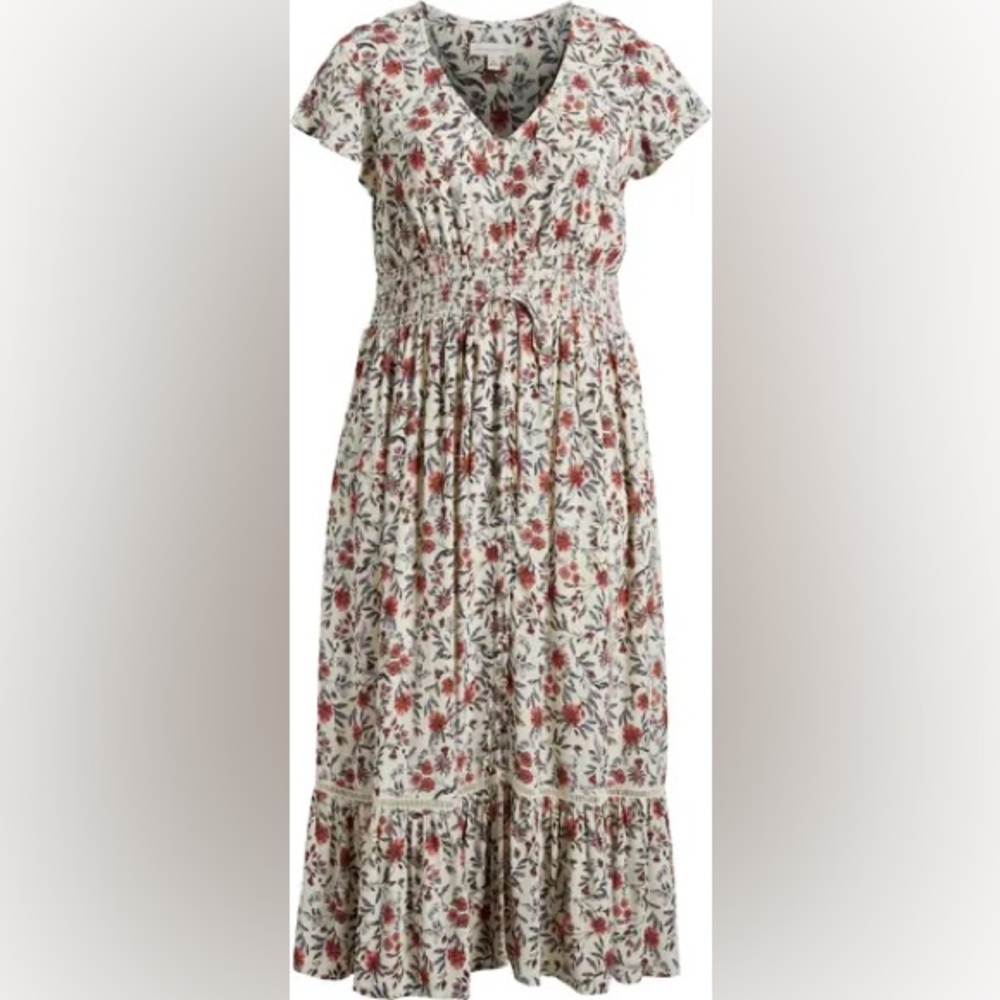 Treasure & Bond Nordstrom Smocked Waist Maxi Dress NWT Size S - Picture 4 of 6
